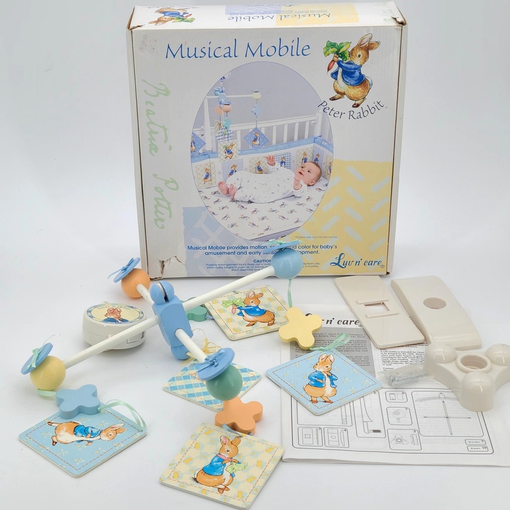 Luv N Care VTG Peter Rabbit Beatrix Potter Mobile Replacement Incomplete Nursery